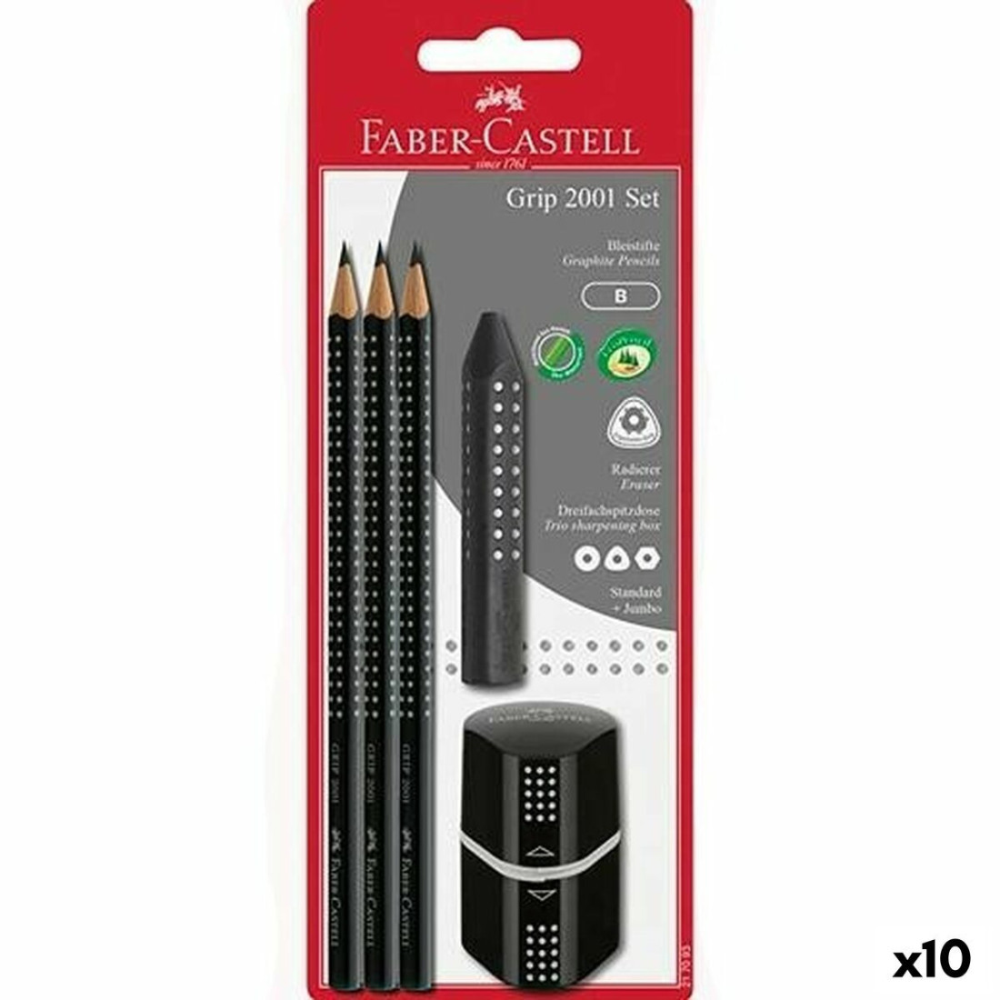 Pieštukų rinkinys Faber-Castell Juoda (5 vnt.) (10 vnt.)