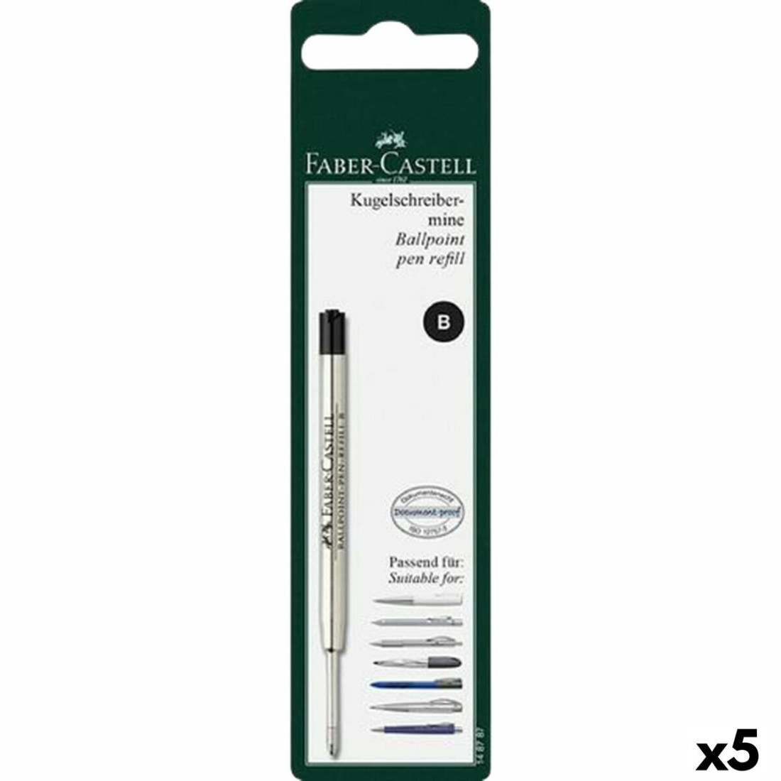 Pakaitalai Faber-Castell Karžygio Ženklas Juoda (5 vnt.)