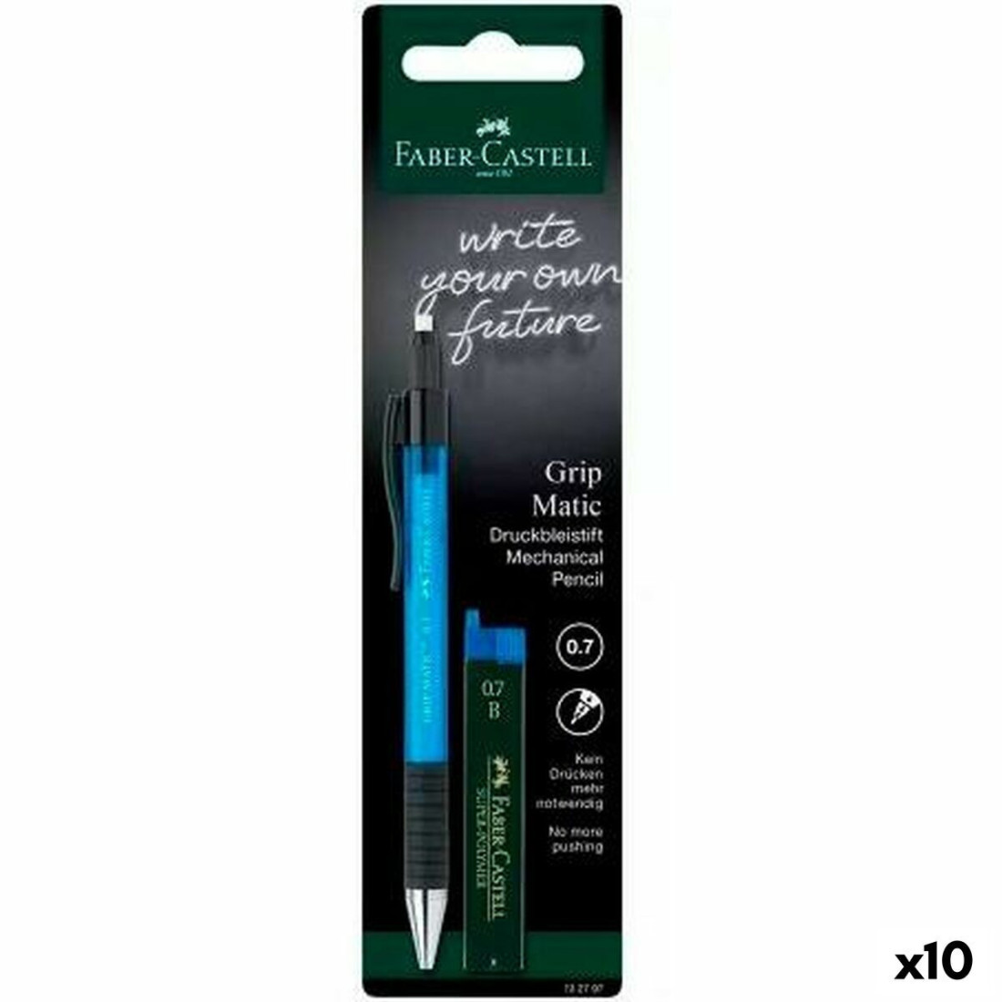 Pieštuko laikiklis Faber-Castell Grip Matic Mėlyna 0,7 mm (10 vnt.)