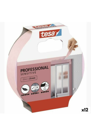 Lipni juosta TESA Professional Sensitive Dailininkas Rožinė 12 vnt. 25 mm x 50 m