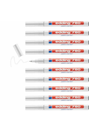 Nuolatinis žymeklis Edding 780 Balta 10 vnt.