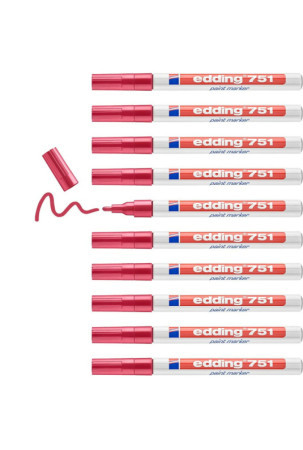 Nuolatinis žymeklis Edding 751 Raudona (10 vnt.)