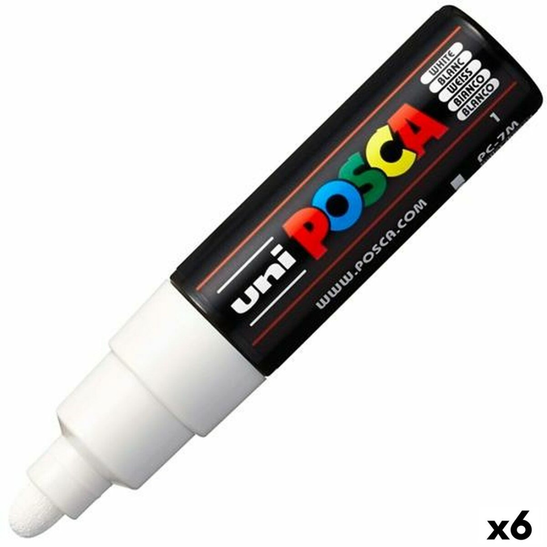 Fetras POSCA PC-7M Balta (6 vnt.)