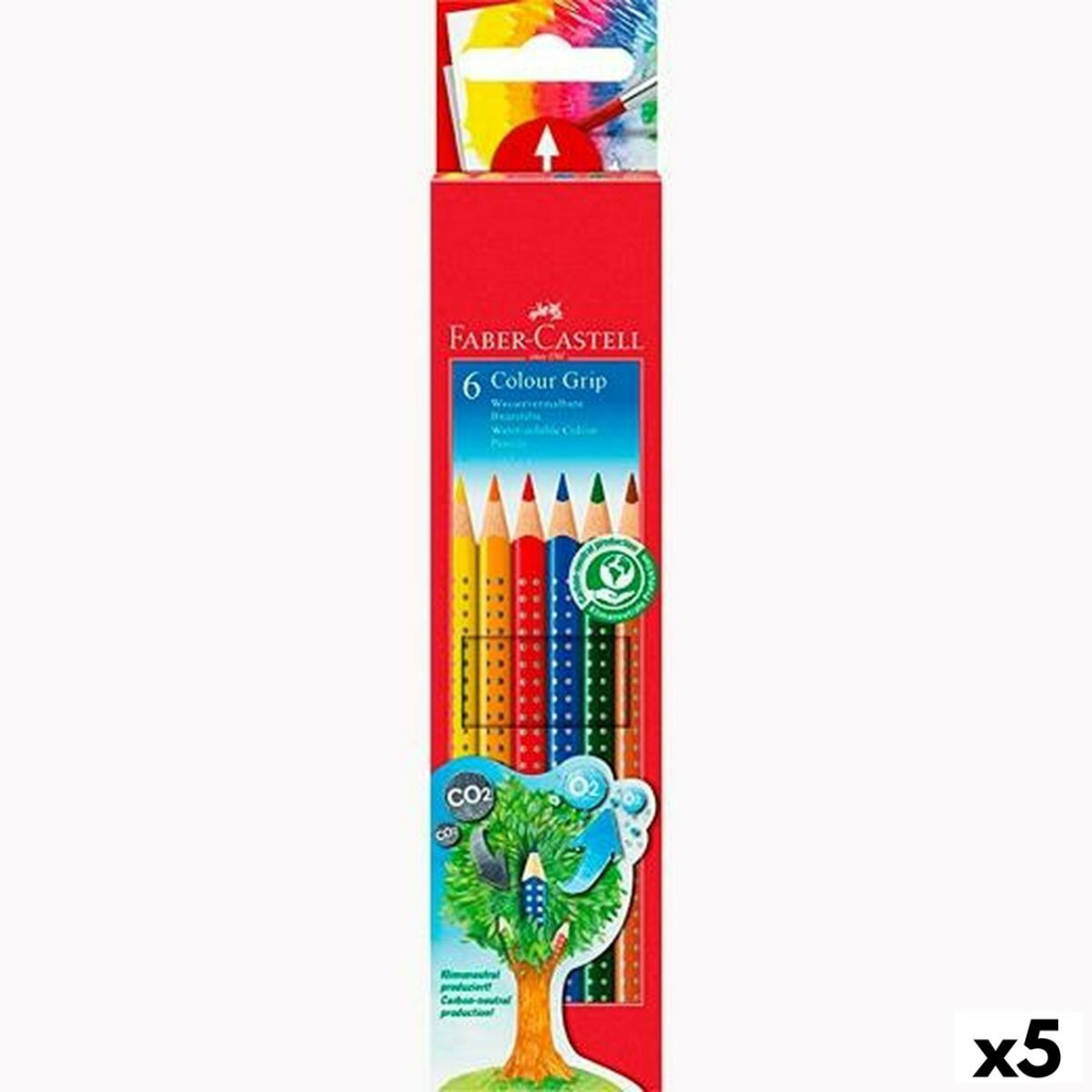 Akvareliniai spalvoti pieštukai Faber-Castell Spalvotas (5 vnt.)