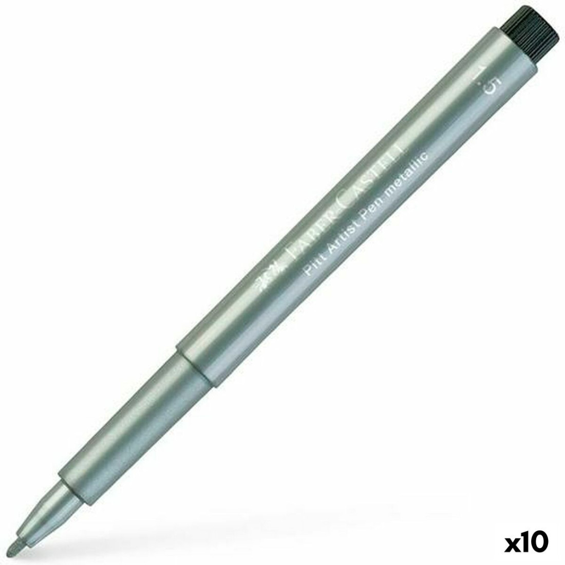 Fetras Faber-Castell Pitt Artist Metalizuotas Sidabras (10 vnt.)