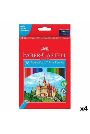 Spalvoti pieštukai Faber-Castell Spalvotas 4 Dalys