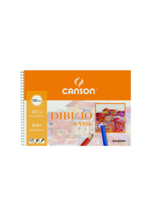 Piešimo bloknotas Canson Basik Su įdėklu Mikro perforuotas 130 g/m²