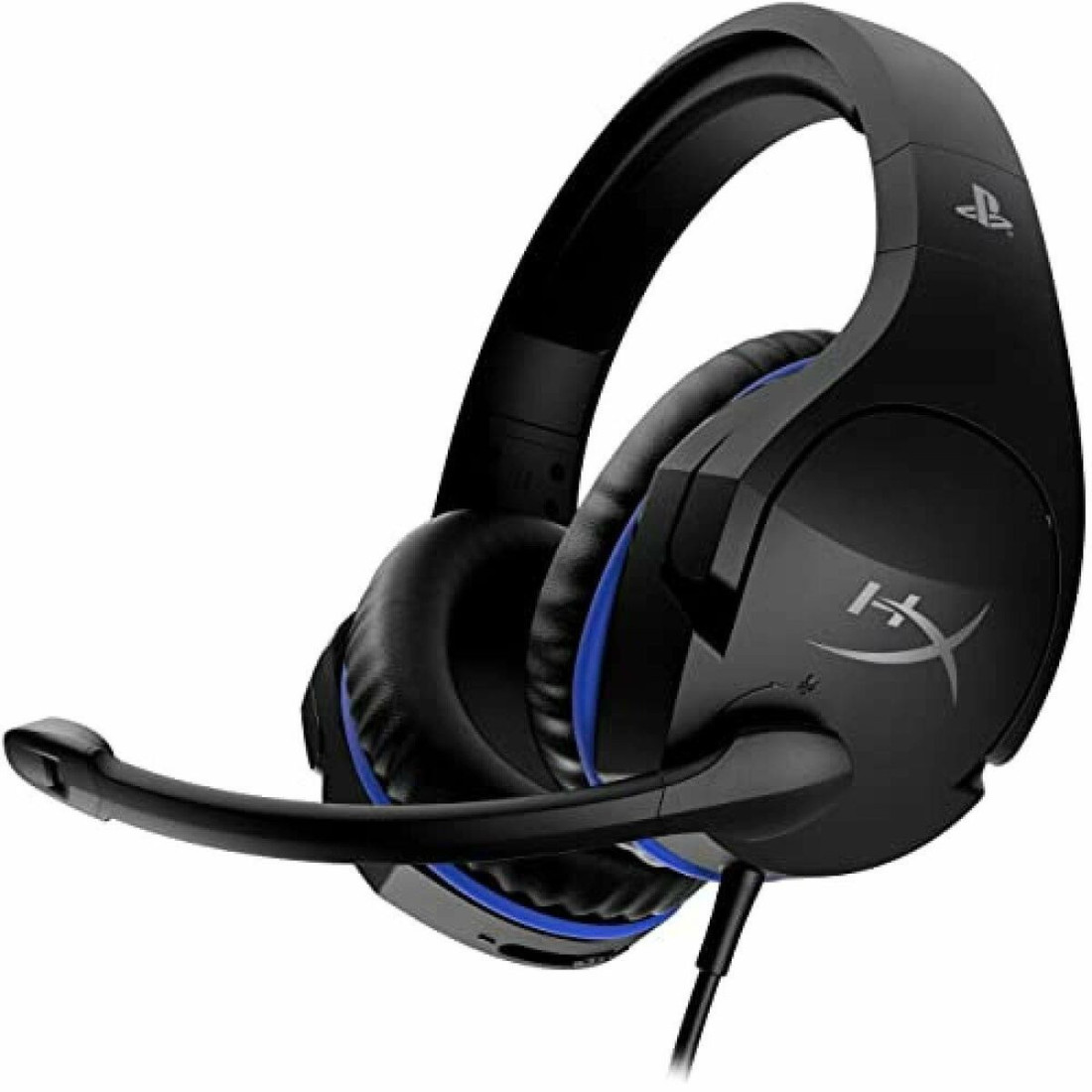 Žaidimų ausinės su mikrofonu Hyperx HyperX Cloud Stinger PS5-PS4 Juoda / Mėlyna Mėlyna Juoda