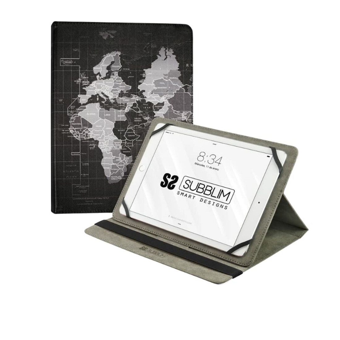 Planšetės dėklas Subblim TRENDY CASE WORLD MAP 10.1"