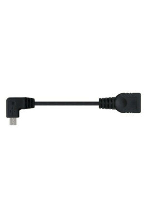 USB 2.0 A - USB B kabelis NANOCABLE CABLE USB 2.0 OTG ACODADO, TIPO MICRO B/M-A/H, NEGRO, 15 CM 15 cm Juoda Tată/Mamă