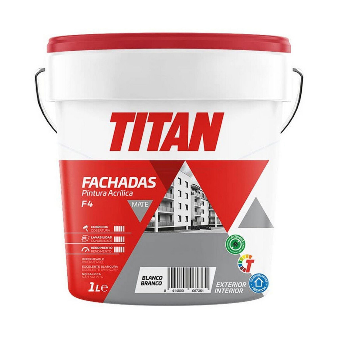 Dažai Titan 125670001 125 ml Balta 1 L