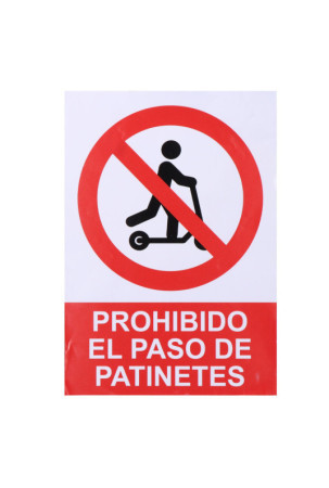 Akrilinių produktų stendas Normaluz Prohibido acceder con patinete Klijai (21 x 30 cm)