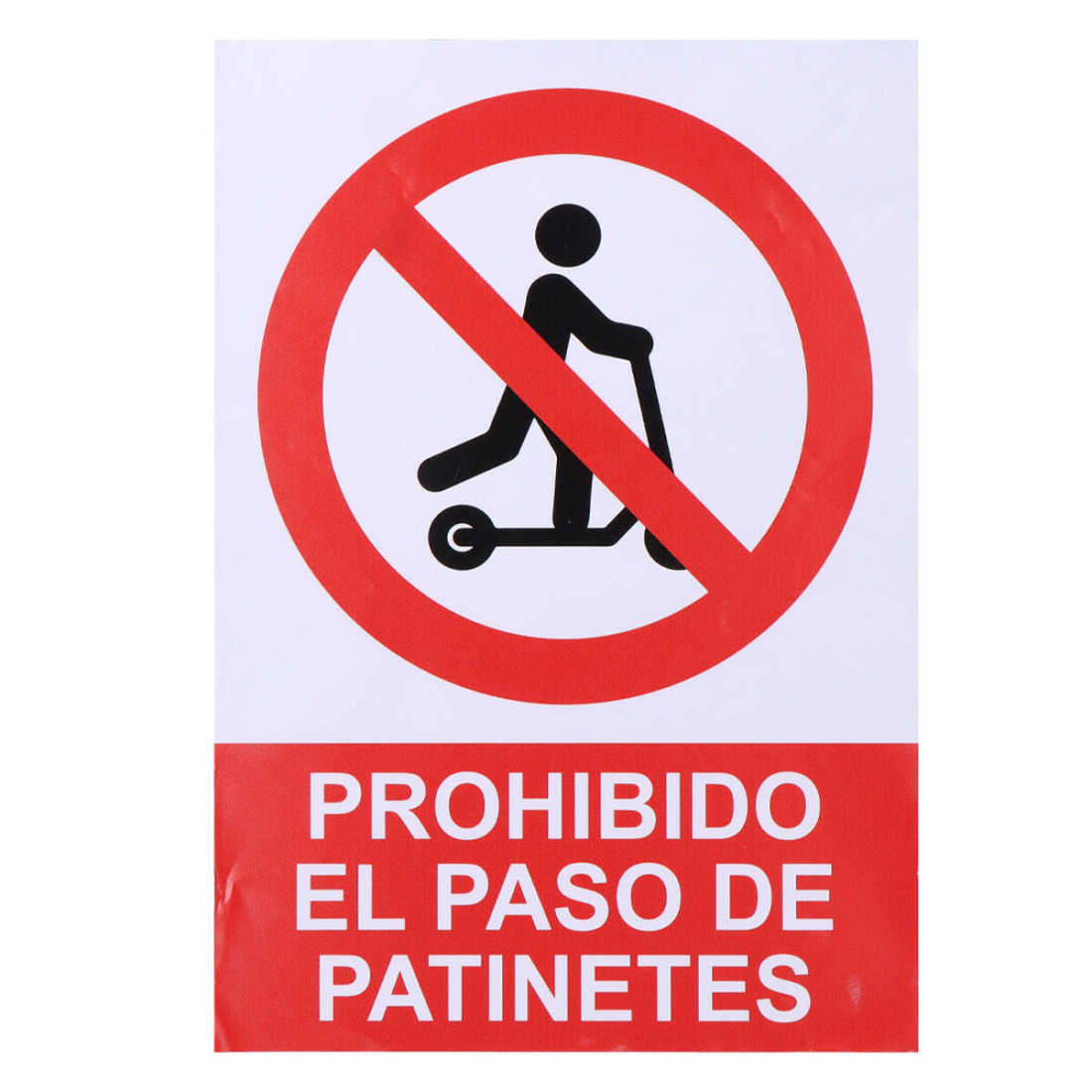 Akrilinių produktų stendas Normaluz Prohibido acceder con patinete Klijai (21 x 30 cm)