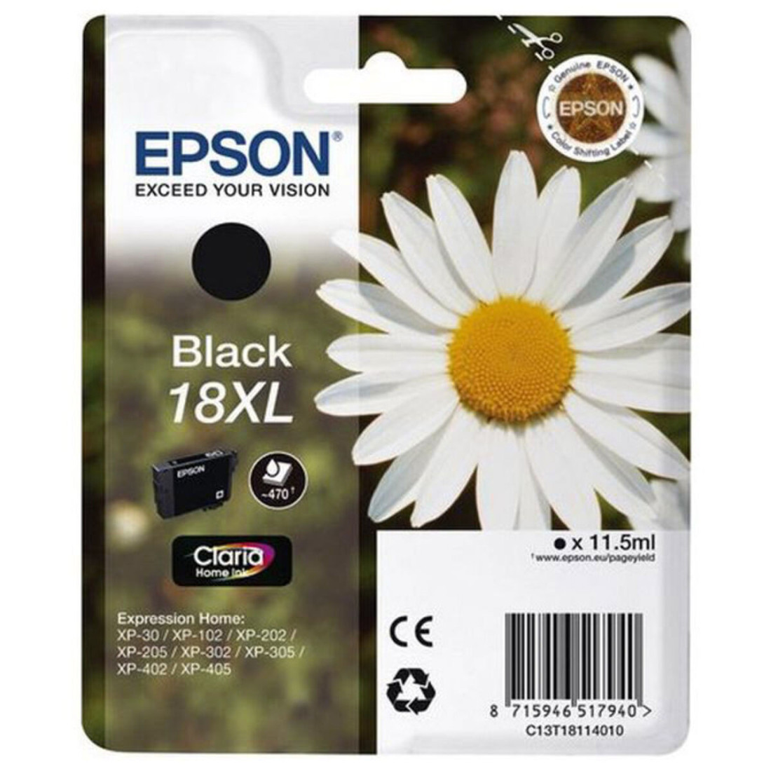 Originalus rašalas Epson 18XL Juoda