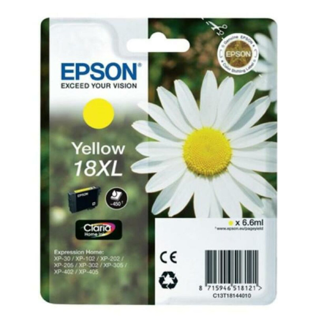 Originali rašalo kasetė Epson 18XL Geltona