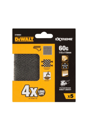 Kelių įrankių geležtės Dewalt dtm8664-qz 115 x 115 mm Orbitinis šlifuoklis 5 vnt.