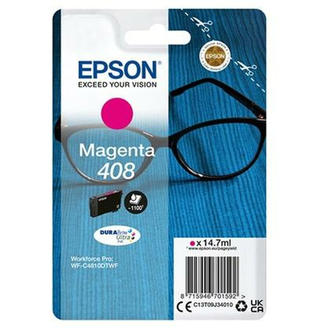 Originali rašalo kasetė Epson 408 Rožinė