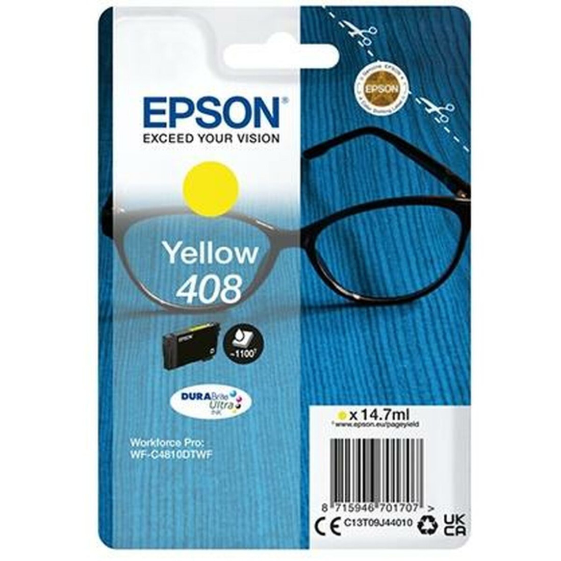 Originali rašalo kasetė Epson 408 Geltona