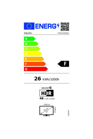 Monitorius Philips 27M1C5500VL/00 27" HDR10 VA LCD Flicker free
