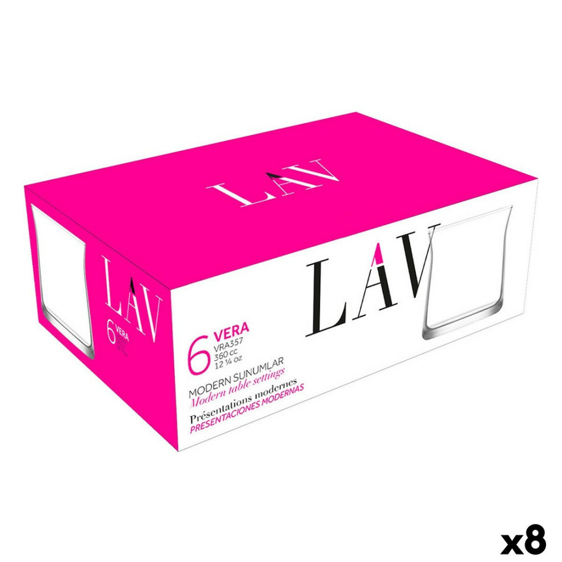 Stiklinių rinkinys LAV Vera 360 ml 6 Dalys (8 vnt.)