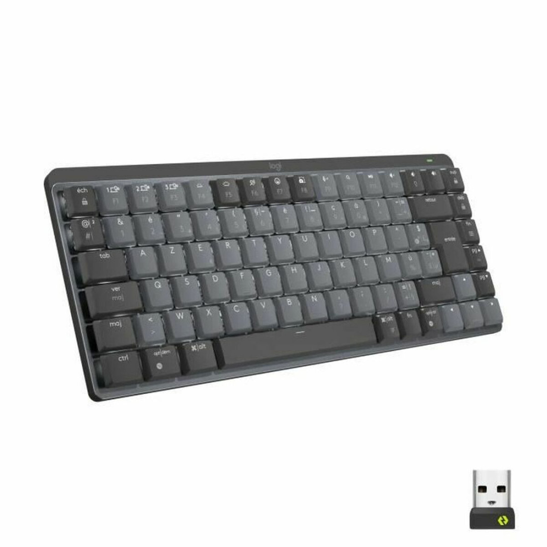 Klaviatūra Logitech MX Mini Prancūzų Tamsiai pilka AZERTY AZERTY