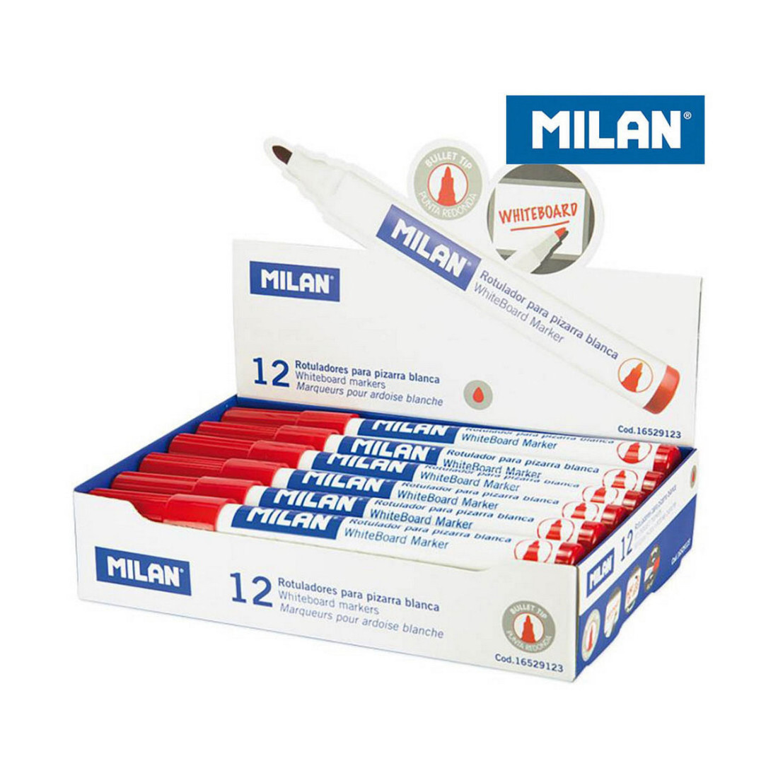 Fetras Milan Balta lenta 12 vnt. Raudona PVC