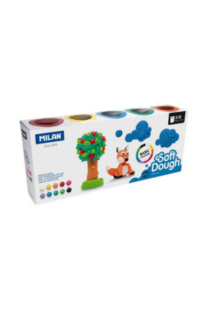 Žaidimas iš plastilino Milan Soft dough 913510B Geltona Mėlyna Spalvotas 85 g Daržovė (10 vnt.)