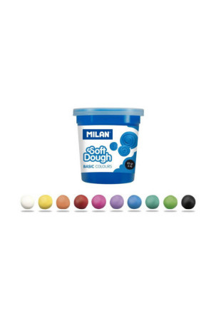 Žaidimas iš plastilino Milan Soft dough 913510B Geltona Mėlyna Spalvotas 85 g Daržovė (10 vnt.)