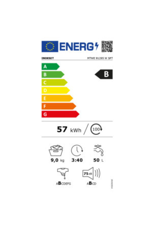 Skalbimo mašina Indesit MTWE91295WSPT 1200 rpm 9 kg