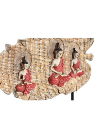 Dekoratyvinė figūrėlė DKD Home Decor 38 x 6 x 29,5 cm Raudona Buda Žalia Rytietiškas (2 vnt.)