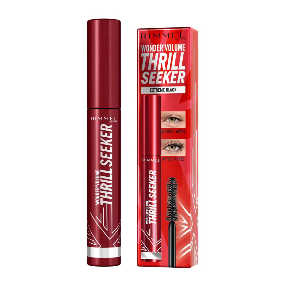 Blakstienų tušas Rimmel London Wonder Volume Thrill Seeker Extreme Black 8 ml