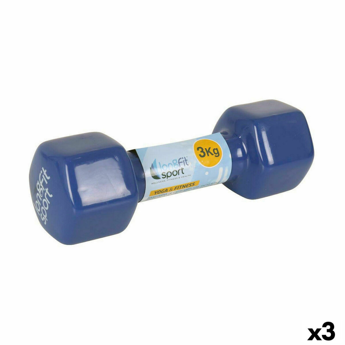 Hanteliai LongFit Sport Longfit sport 3 Kg Mėlyna 3 vnt.