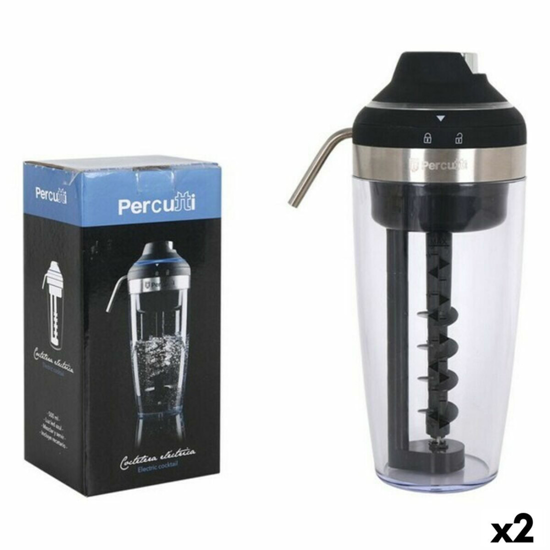 Kokteilių plakiklis Percutti Legno percutti Elektrinė 500 ml (2 vnt.)