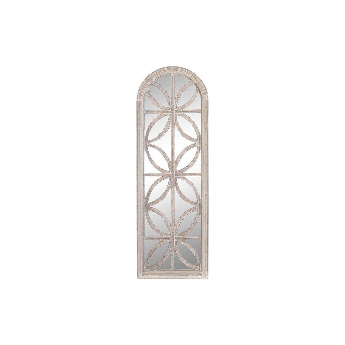 Sieninis veidrodis DKD Home Decor Stiklas Balta Medžio MDF Atskirtas (60 x 2,5 x 180 cm)