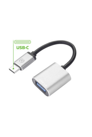 USB A - USB C kabelis Celly PROUSBCUSBDS Sidabras