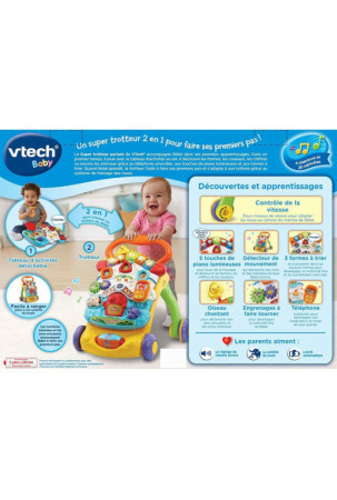 Triratis Vtech Super Trotteur Parlant 2 En 1 Orange (FR) Spalvotas