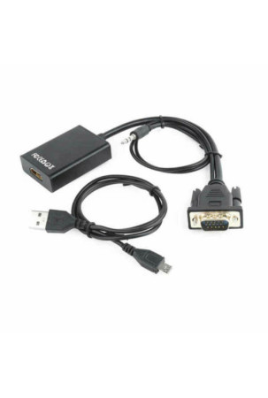 VGA - HDMI su garsu adapteris GEMBIRD A-VGA-HDMI-01 Juoda