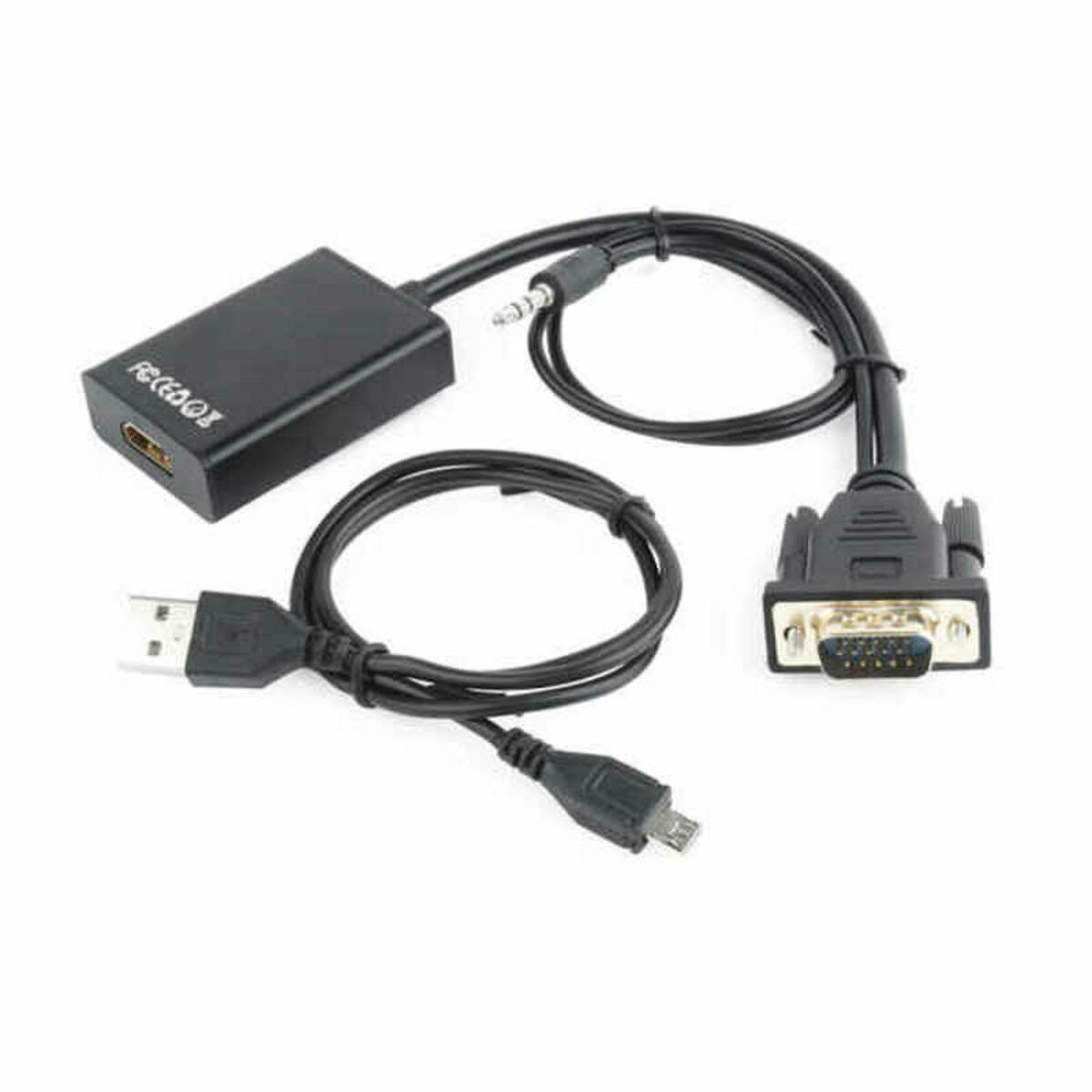 VGA - HDMI su garsu adapteris GEMBIRD A-VGA-HDMI-01 Juoda