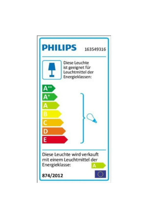 Žymeklis Philips 16354/93/16 Antracito E27 12,1 x 80,2 x 12,1 cm 230 V Šiltai balta 2700 K (1 vnt.)