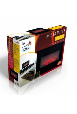 Dekoratyvinė elektrinė kamino krūtinė Classic Fire Memphis Juoda 1800 W