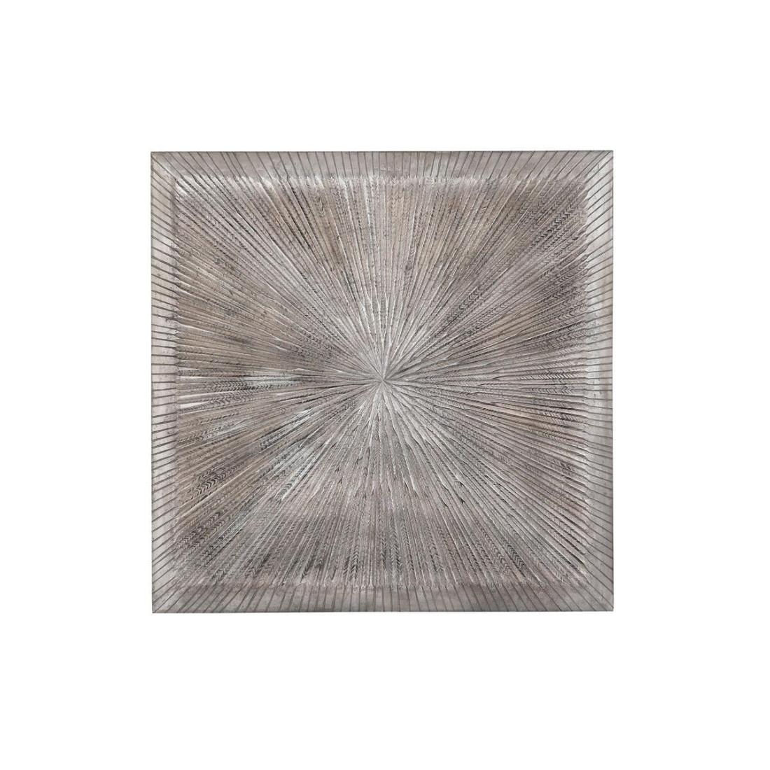 Sienų dekoracija DKD Home Decor 3D 121,5 x 2,5 x 122 cm Sidabras Šiuolaikiškas