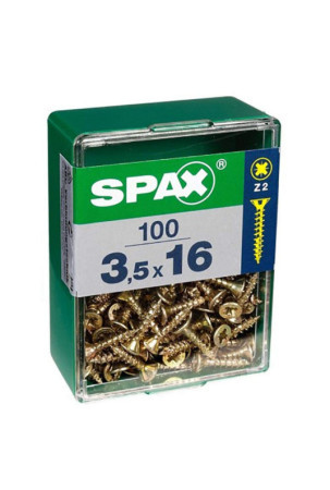 Varžtų dėžutė SPAX Yellox Medžio Plokščia galvutė 150 Dalys (2 x 10 mm)