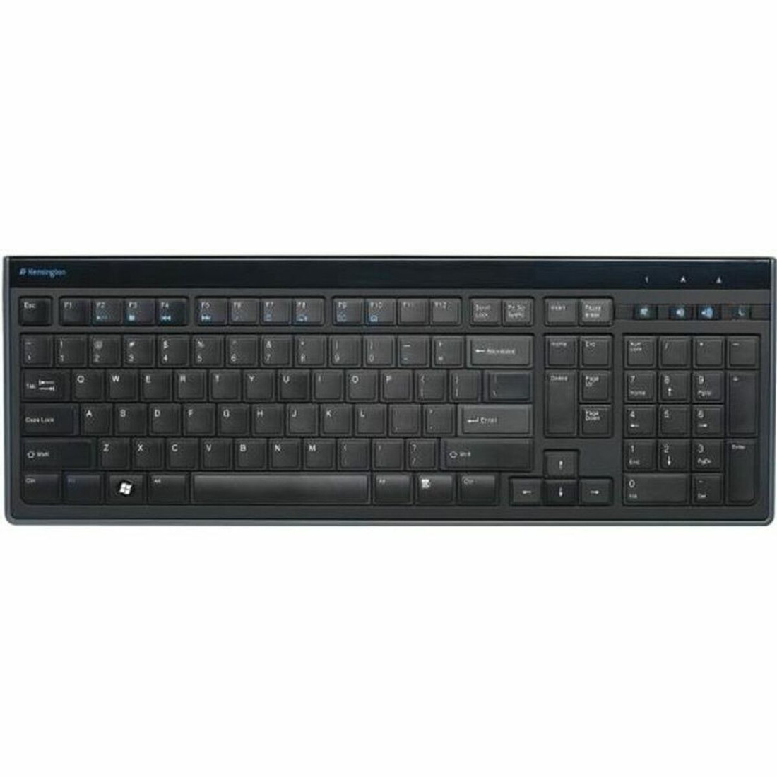 Klaviatūra Kensington Advance Fit AZERTY Juoda Matinė galinė dalis Prancūzų AZERTY