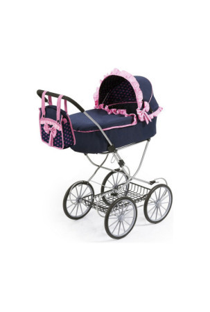 Lėlių vežimėlis Reig Dolls Pram Tamsiai mėlyna 64 cm