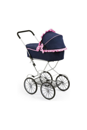 Lėlių vežimėlis Reig Dolls Pram Tamsiai mėlyna 64 cm