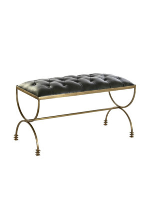 Foot-of-bed Bench DKD Home Decor 90 x 38 x 52 cm Auksinis Metalinis Žalia Metalizuotas