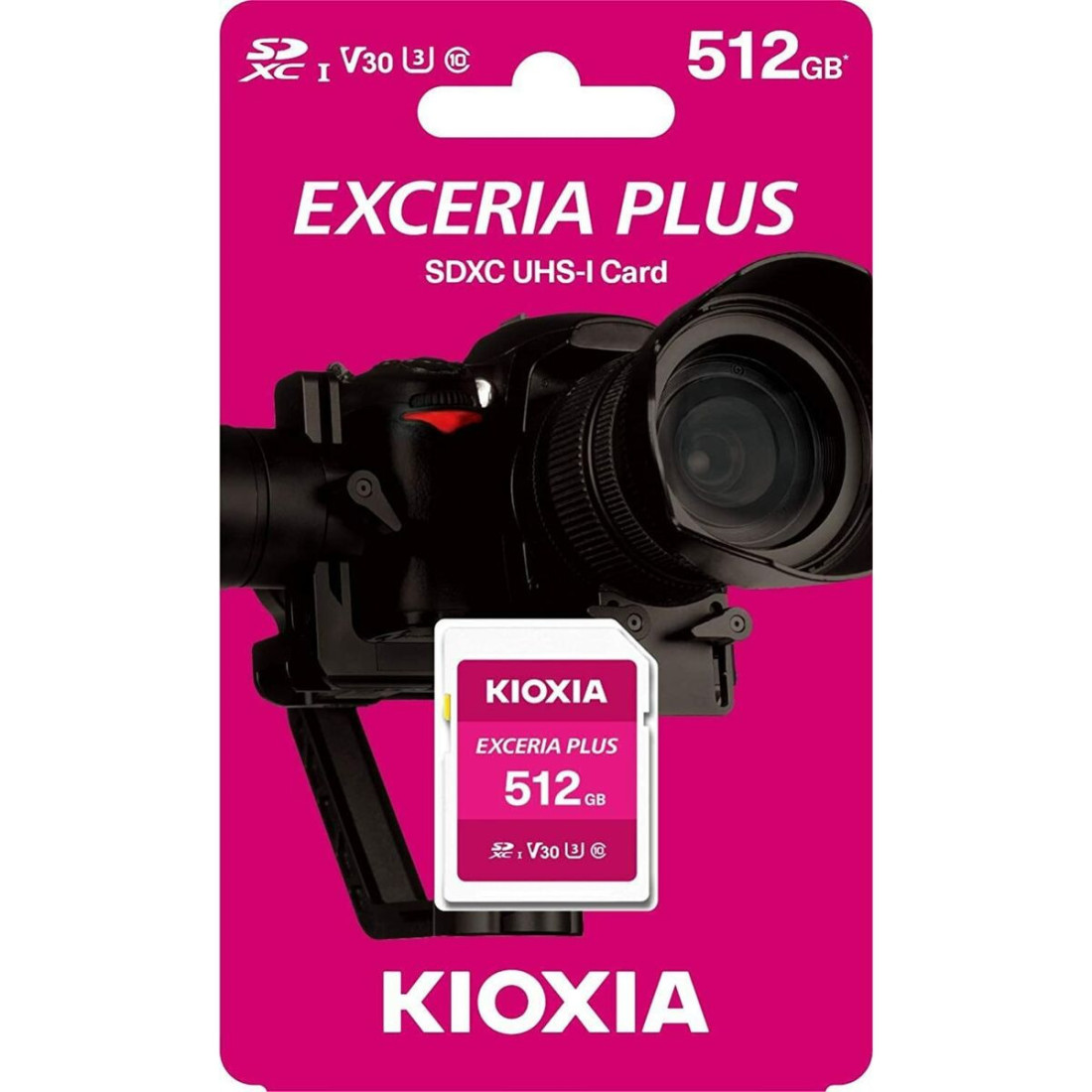 Mikro SD atminties kortelė su adapteriu Kioxia PLUS UHS-I C10 R98 512 GB