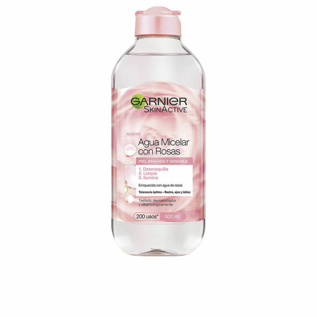 Makiažo valiklis Micellar vanduo Garnier Skinactive Agua Rosas Rožių vanduo 400 ml