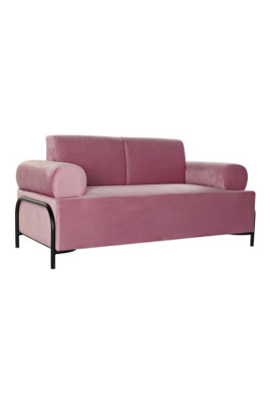 Sofa DKD Home Decor Juoda Rožinė Metalinis Poliesteris Šiuolaikiškas (154 x 76 x 76 cm)