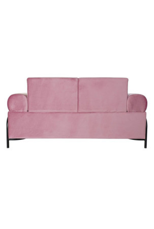 Sofa DKD Home Decor Juoda Rožinė Metalinis Poliesteris Šiuolaikiškas (154 x 76 x 76 cm)